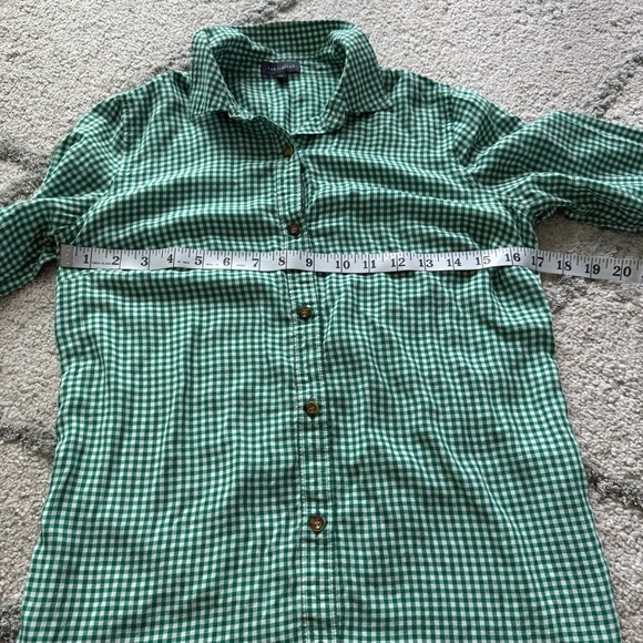 J Crew and The Limited button front checker gingham shirts blue white green XS - Picture 10 of 12